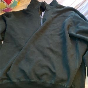 Green quarterzip sweater